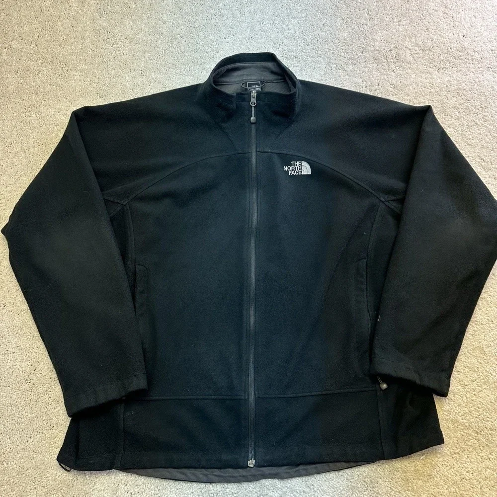 The North Face Windwall Mens XXL Black Full Zip Fleece Jacket